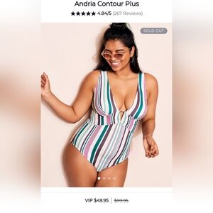 Adore Me 💕 Striped One Piece Swimsuit 2X